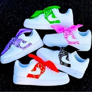Custom Air Force 1 bandana shoes